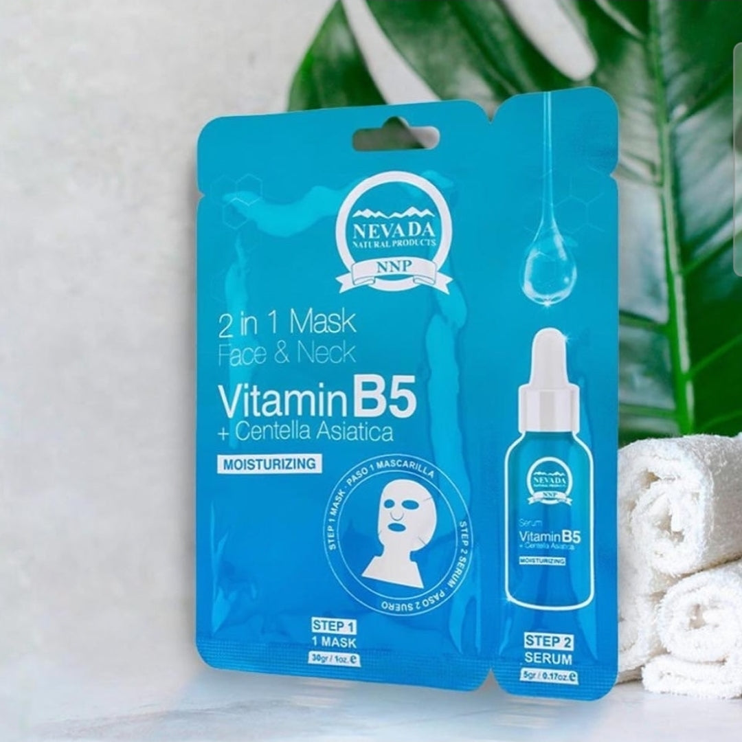 Vitamin B5 & Centella Asiatica 2 in 1 mask