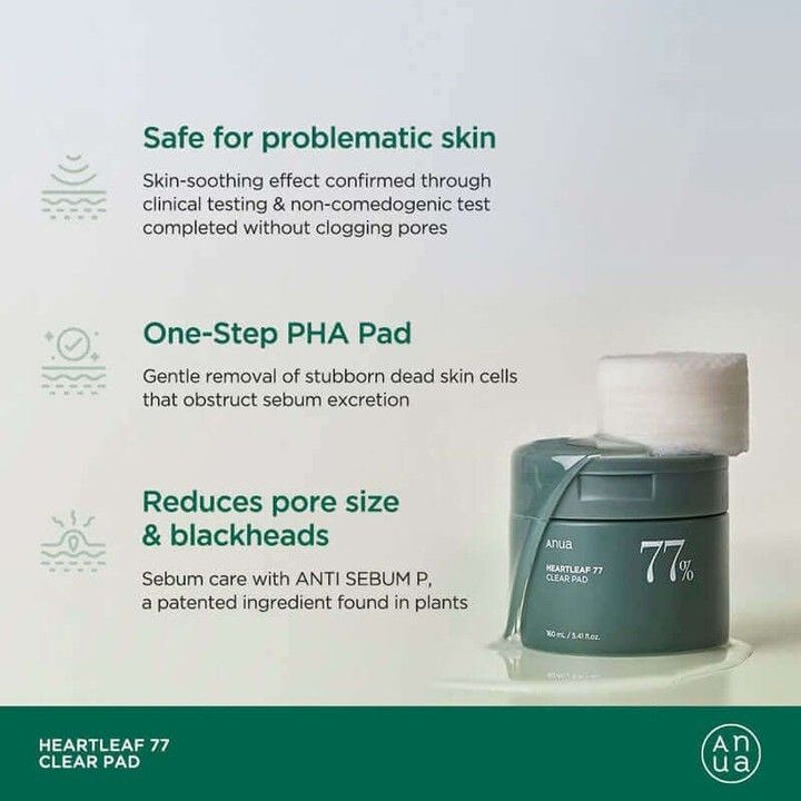 HEARTLEAF 77% TONER PAD