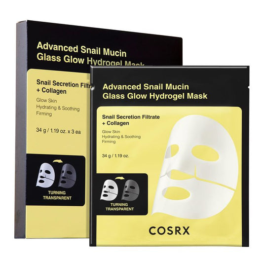 Advanced Snail Mucin Glass Glow Hydrogel x3 Masks